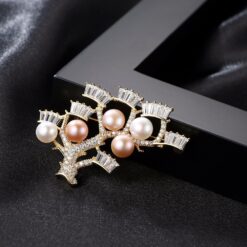 Wholesale 925 Sterling Silver Brooches With Freshwater Pearl 3