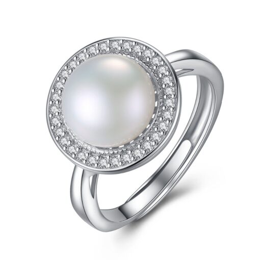 Wholesale Classic Bridal 925 Sterling Silver Freshwater Pearl Rings