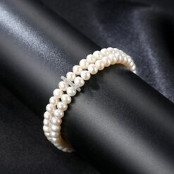 Wholesale Double Strand Freshwater Cultured Pearl Bracelet 3