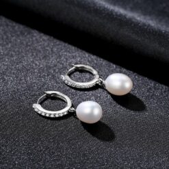 Wholesale Earrings Jewelry 8 9mm Freshwater Pearl 925 3
