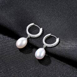 Wholesale Earrings Jewelry 8 9mm Freshwater Pearl 925 4