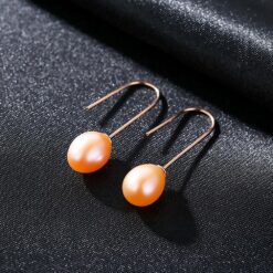 Wholesale Earrings Jewelry 8 9mm Natural Pearl Simple 925 3