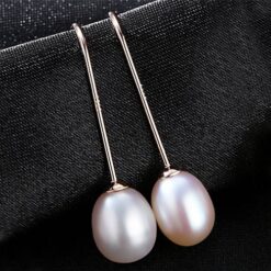 Wholesale Earrings Jewelry 8 9mm Natural Pearl Simple 925 4