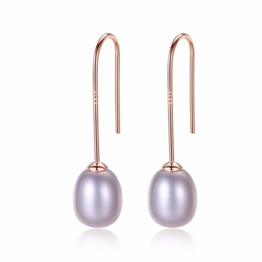 Wholesale Earrings Jewelry 8 9mm Natural Pearl Simple 925
