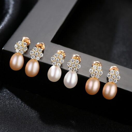 Wholesale Earrings Jewelry 925 Silver Brides Cubic Zirconia 2