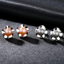 Wholesale Earrings Jewelry AAAAA Gray Natural Pearl 3