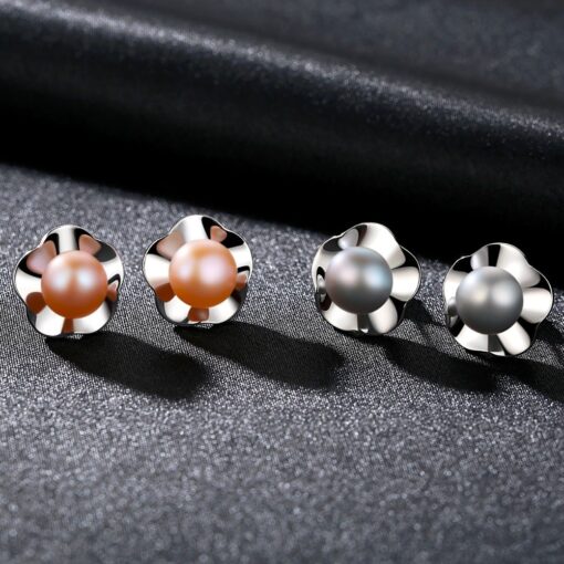 Wholesale Earrings Jewelry AAAAA Gray Natural Pearl 3