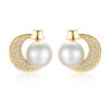 Wholesale Earrings Jewelry Brand 925 Silver Moon Shape