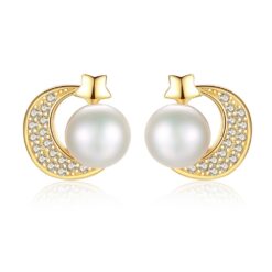 Wholesale Earrings Jewelry Brand 925 Silver Moon Shape