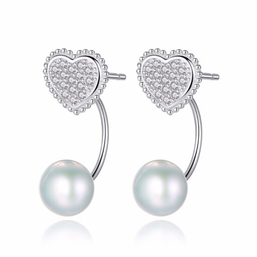 Wholesale Earrings Jewelry Charm Silvery Heart Shape