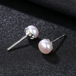 Wholesale Earrings Jewelry Classic Freshwater Pearl Silver Stud 5