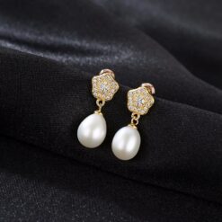 Wholesale Earrings Jewelry Cubic Zirconia Diamond 925 Silver Rhodium 2