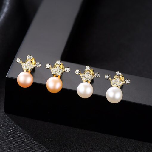 Wholesale Earrings Jewelry Cute Charming S925 Crown Shape 1