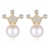 Wholesale Earrings Jewelry Cute Charming S925 Crown Shape