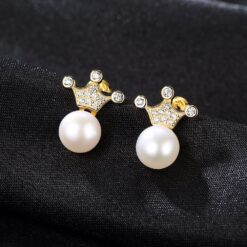 Wholesale Earrings Jewelry Cute Charming S925 Crown Shape 2