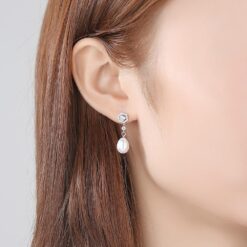 Wholesale Earrings Jewelry Freshwater Cultured Pearl Drop Earrings 1