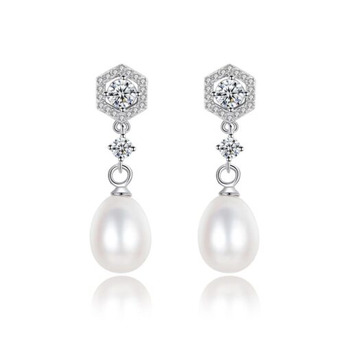 Wholesale Earrings Jewelry Freshwater Cultured Pearl Drop Earrings