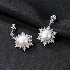 Wholesale Earrings Jewelry Freshwater Pearl Earrings Snow Flower 4