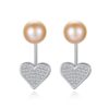 Wholesale Earrings Jewelry Genuine Freshwater Pearl Drops Cubic