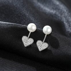Wholesale Earrings Jewelry Genuine Freshwater Pearl Drops Cubic 4