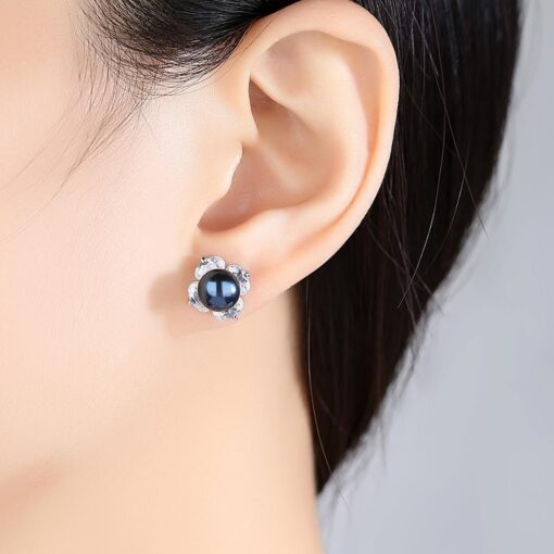Wholesale Earrings Jewelry Genuine Natural Freshwater Black Pearl 2