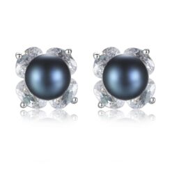 Wholesale Earrings Jewelry Genuine Natural Freshwater Black Pearl