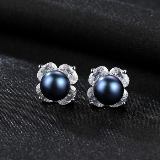 Wholesale Earrings Jewelry Genuine Natural Freshwater Black Pearl 3