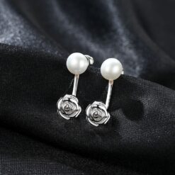Wholesale Earrings Jewelry Gray Freshwater Cultured Pearl 925 5