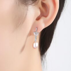 Wholesale Earrings Jewelry Long Pendant Freshwater Pearl Drop 2