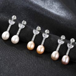 Wholesale Earrings Jewelry Long Pendant Freshwater Pearl Drop 3