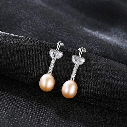 Wholesale Earrings Jewelry Long Pendant Freshwater Pearl Drop 4