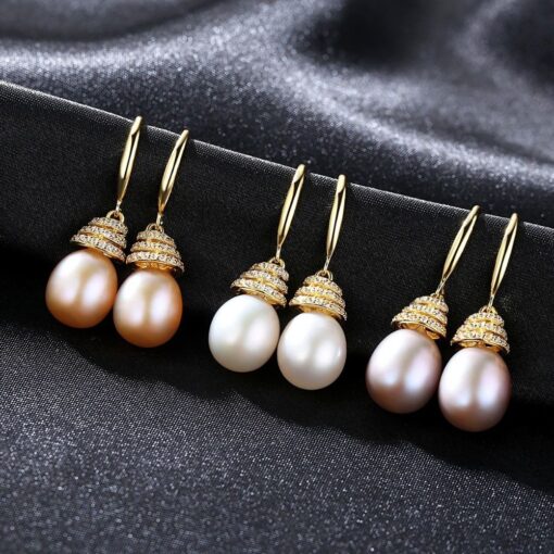 Wholesale Earrings Jewelry Luxury 18K Gold Color 925 Sterling 3