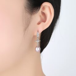 Wholesale Earrings Jewelry Luxury 925 Sterling Silver Double Colors 2