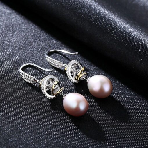Wholesale Earrings Jewelry Luxury 925 Sterling Silver Double Colors 4
