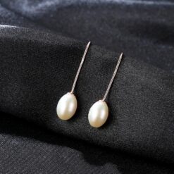 Wholesale Earrings Jewelry Minimalist Freshwater Cultured Pearl Drop 3