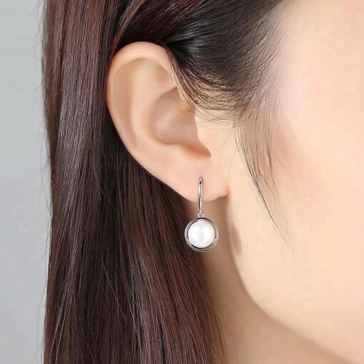 Wholesale Earrings Jewelry Natural Freshwater Pearl Earrings 925 2