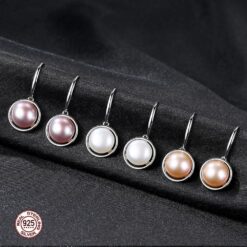 Wholesale Earrings Jewelry Natural Freshwater Pearl Earrings 925 3