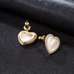 Wholesale Earrings Jewelry Simple Cute Heart Shape Natural 4