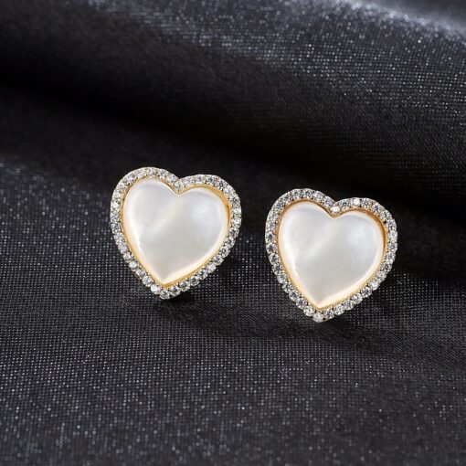 Wholesale Earrings Jewelry Simple Cute Heart Shape Natural 5