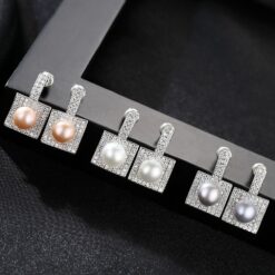 Wholesale Earrings Jewelry Tiny Cubic Zirconia Paved Natural 3