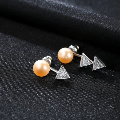 Wholesale Earrings Jewelry Triangle Design 925 Silver Stud 5