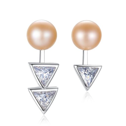 Wholesale Earrings Jewelry Triangle Design 925 Silver Stud