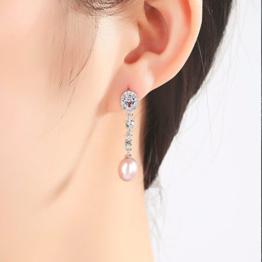 Wholesale Earrings Jewelry Women Luxury Freshwater Pearl 925 2
