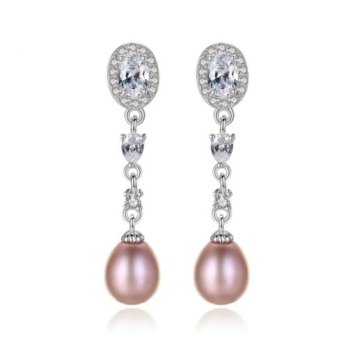 Wholesale Earrings Jewelry Women Luxury Freshwater Pearl 925