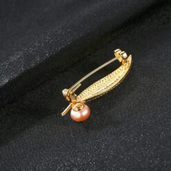 Wholesale Elegant Gold Color Plated Tiny Brooch 4