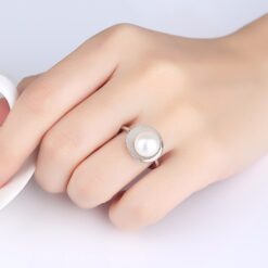 Wholesale Fashion Natural Pearl Engagement Rings 1