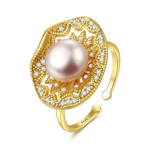 Wholesale Luxury Gold Plated S925 Silver Ring