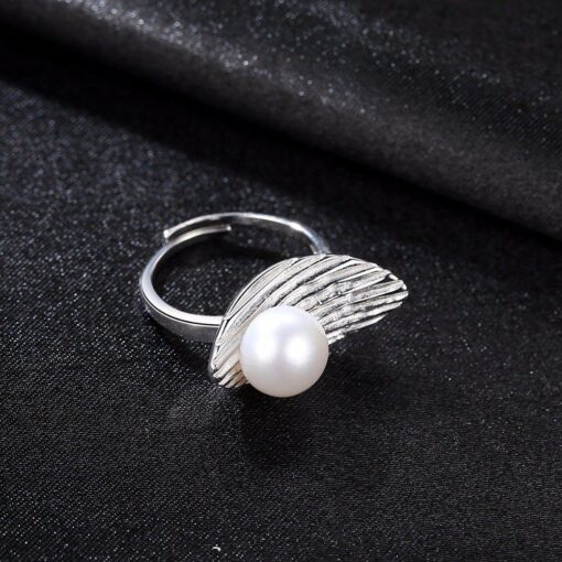 Wholesale Natural Pearl Rings Latest Design Silver White Gold Color 5