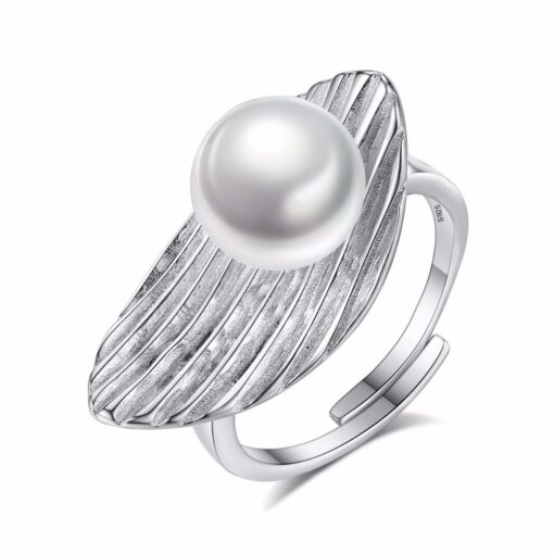Wholesale Natural Pearl Rings Latest Design Silver White Gold Color