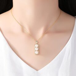 Wholesale Necklaces 925 Sterling Silver 3 Pearls 1